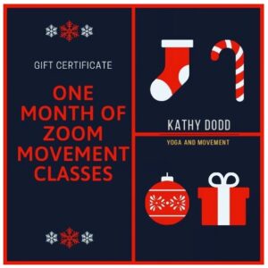 One month Zoom classes Gift certificate